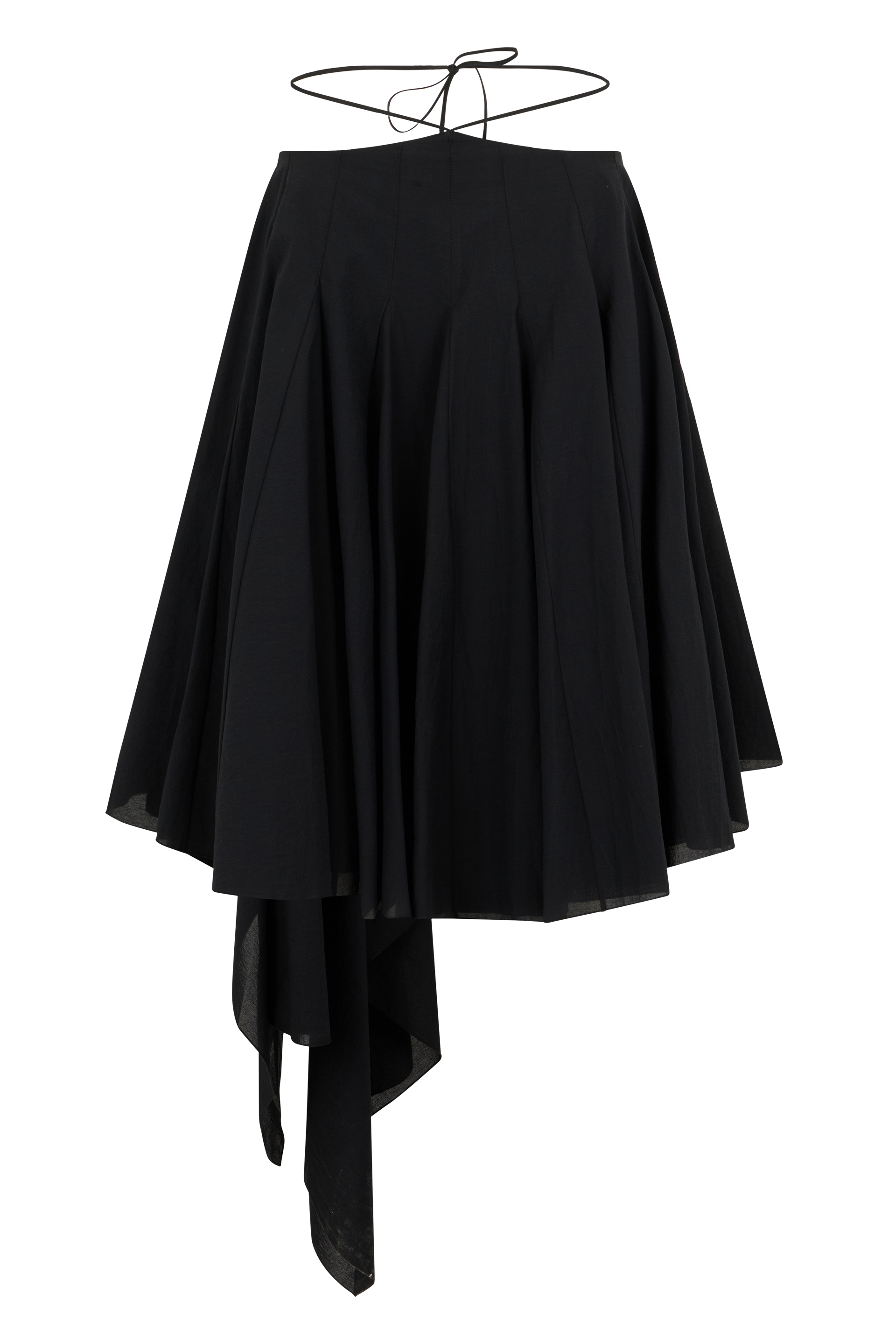 Short dress with ruffles in cotton blend