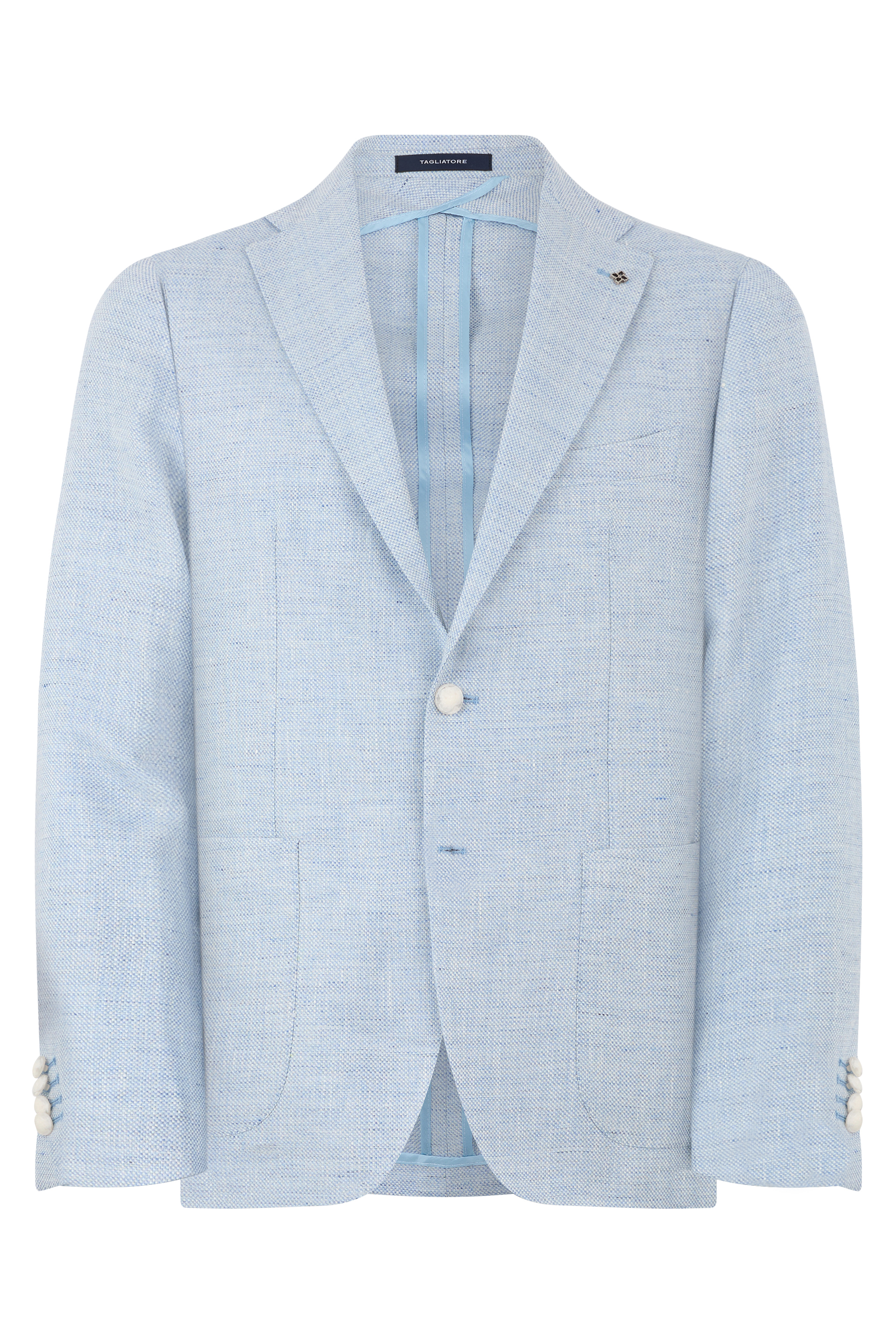 Unlined jacket in linen and wool