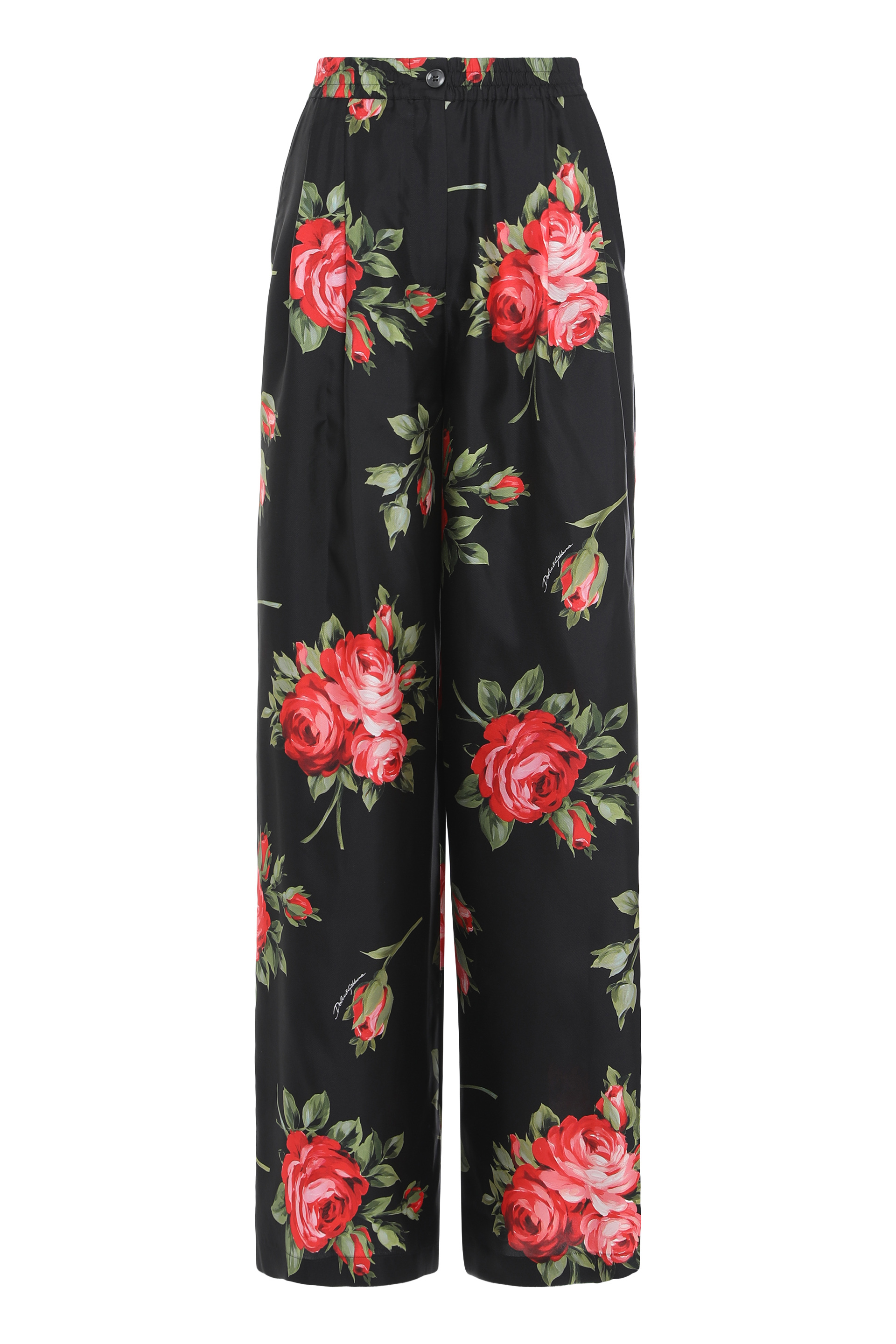 Loose trousers in twill