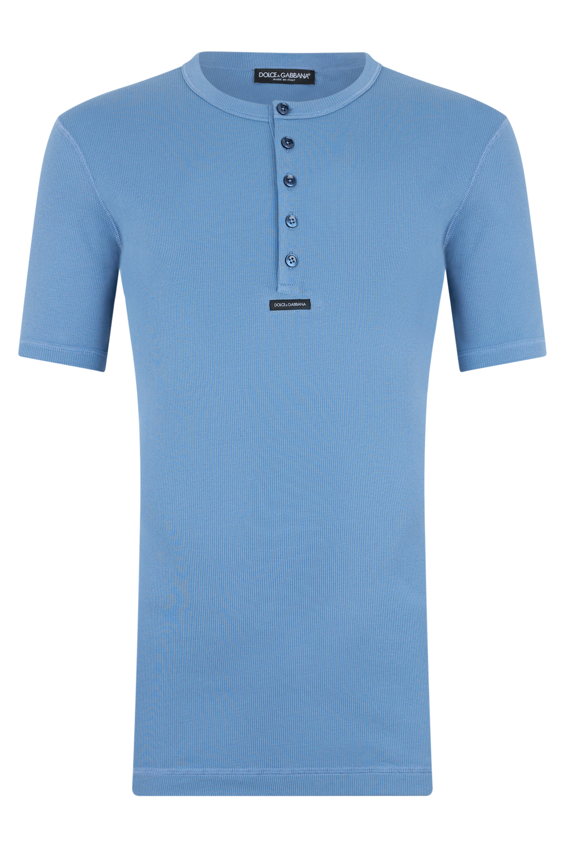 Serafino T-shirt in cotton ribbed