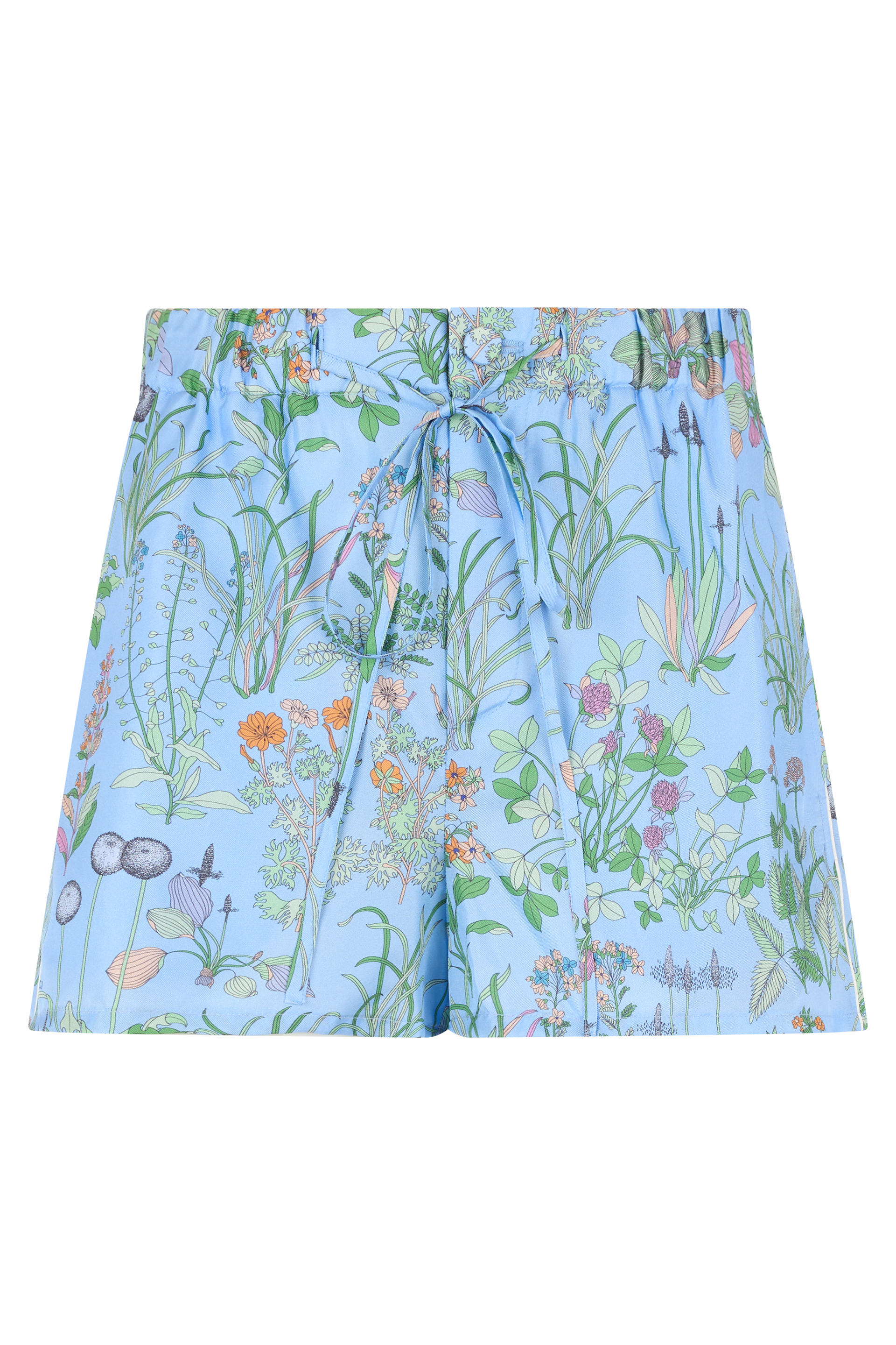 Silk printed twill bermuda