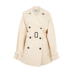 Double-breasted cotton trench