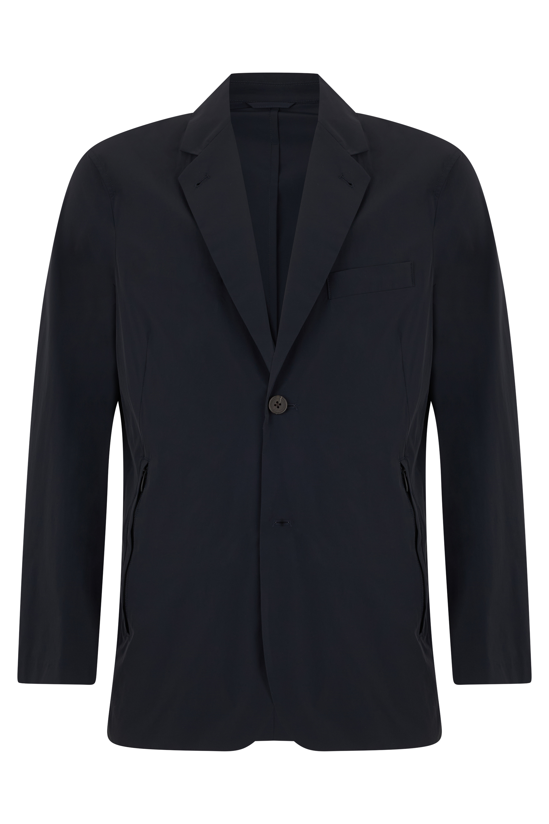 Single-breasted blazer with pockets with zipper
