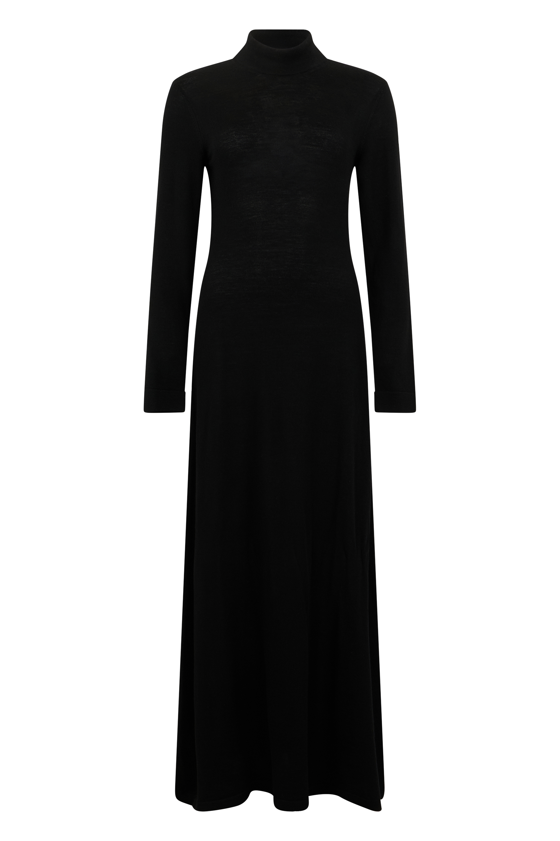Long dress with high collar
