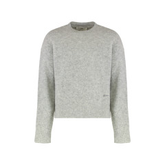 Sweater with round neck in mixed wool