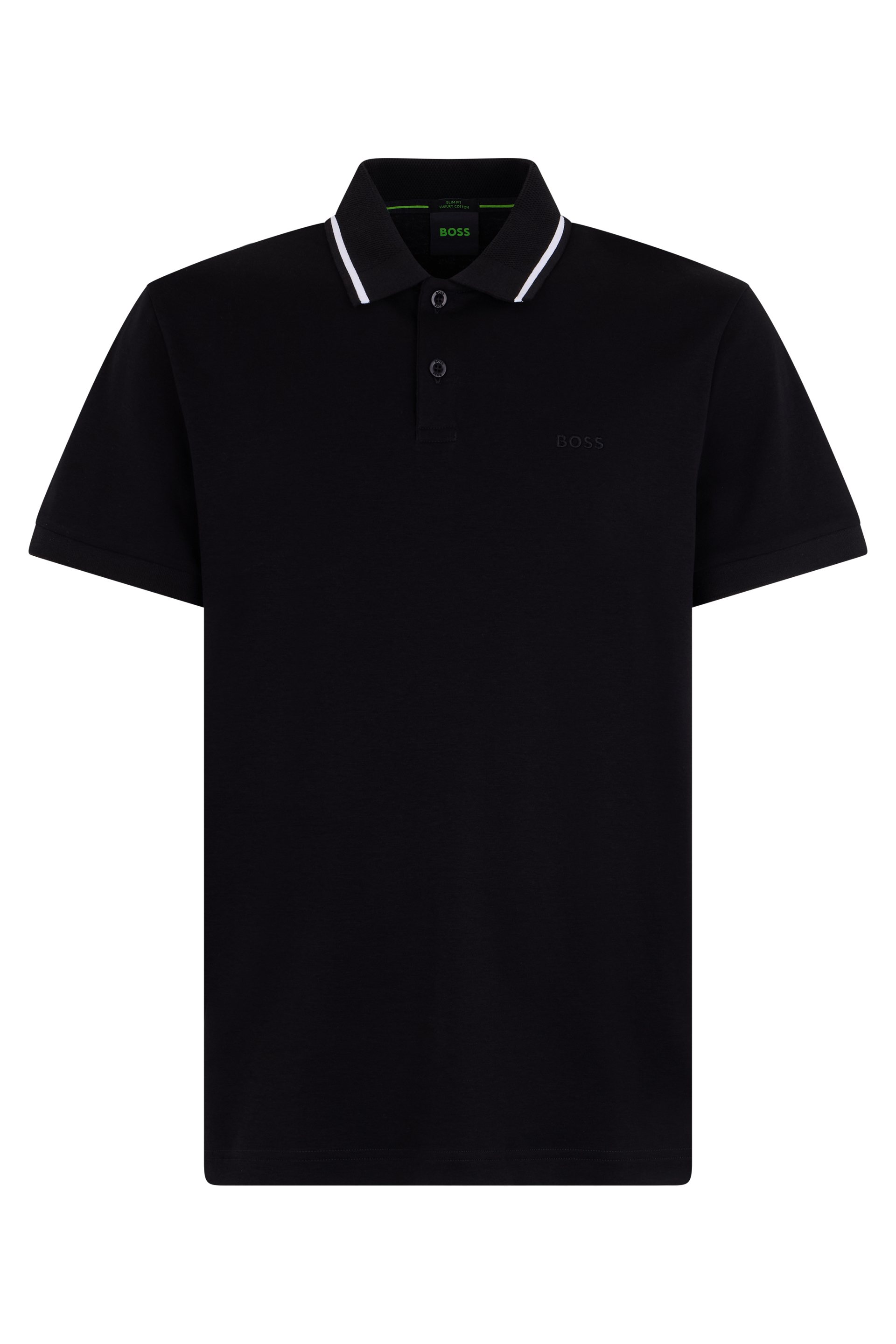 Cotton polo with short sleeves