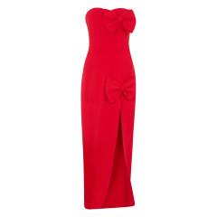 Midi dress with heart neckline