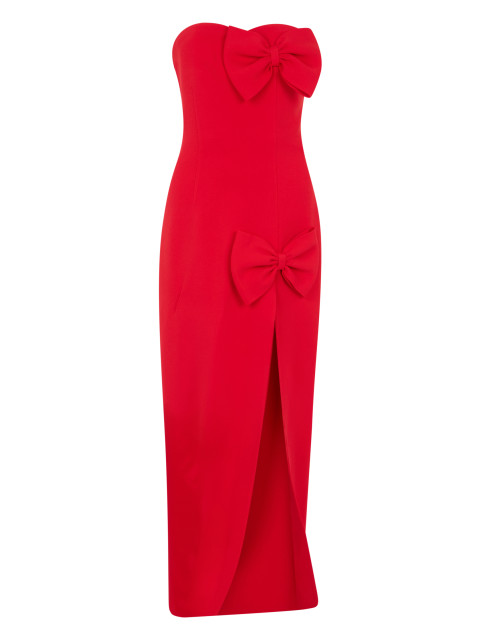 Midi dress with heart neckline