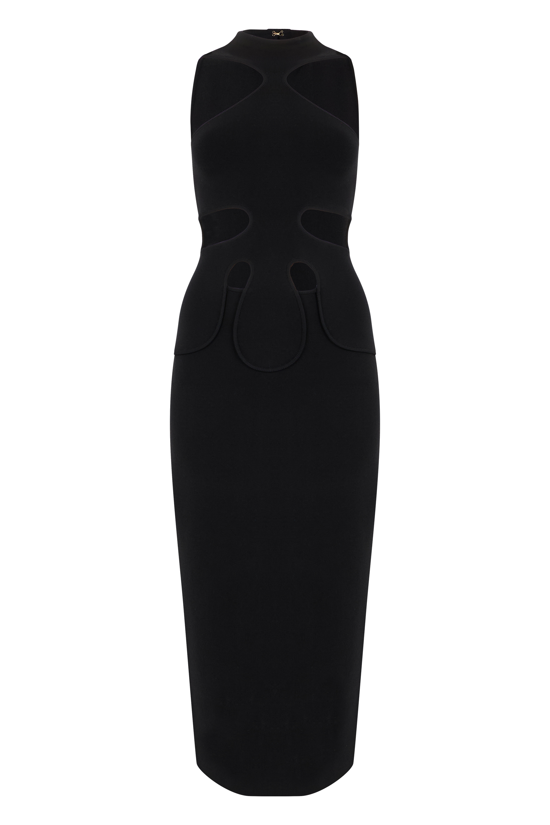 Midi dress with cut-out details