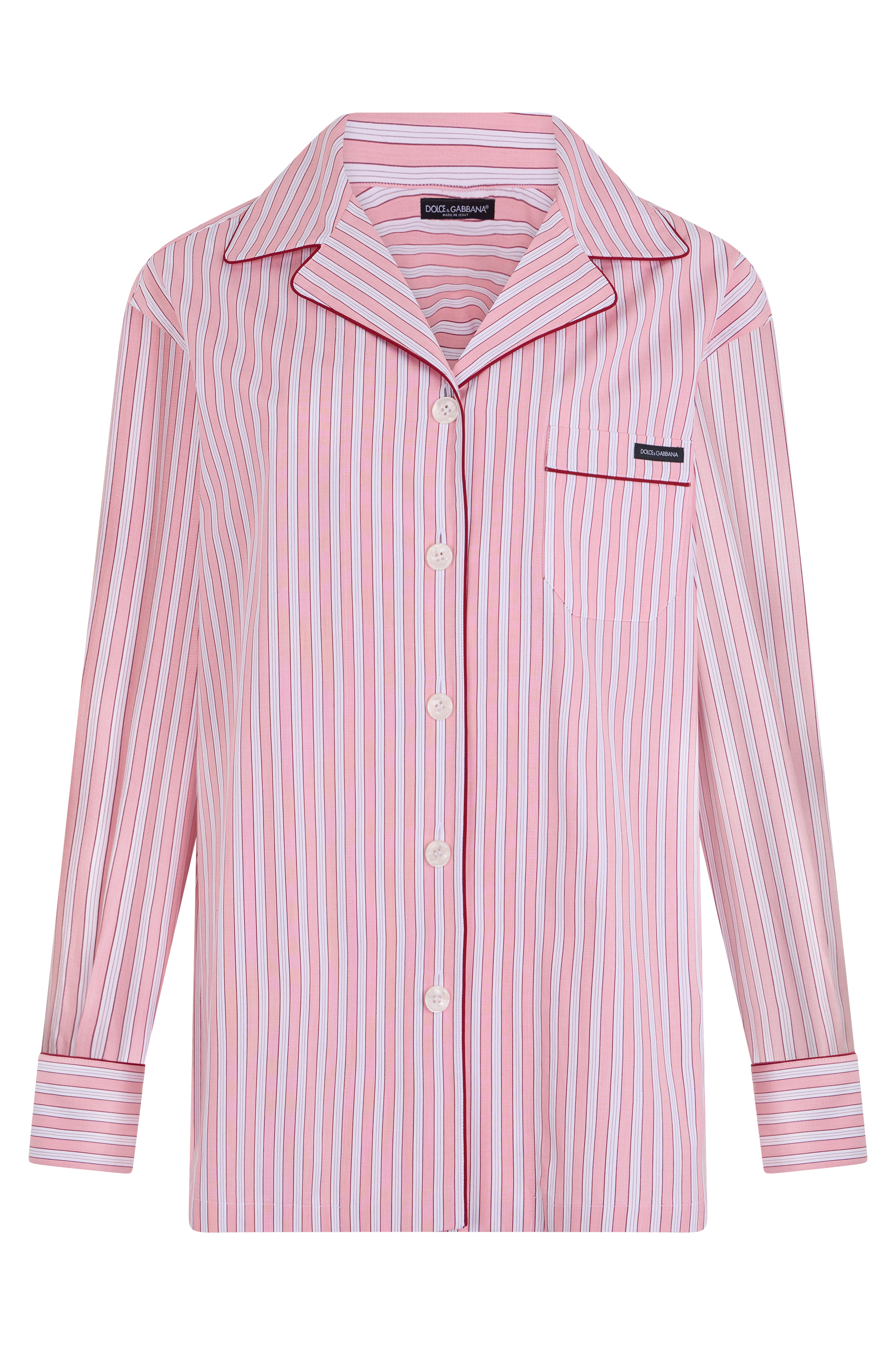 Shirt in striped poplin