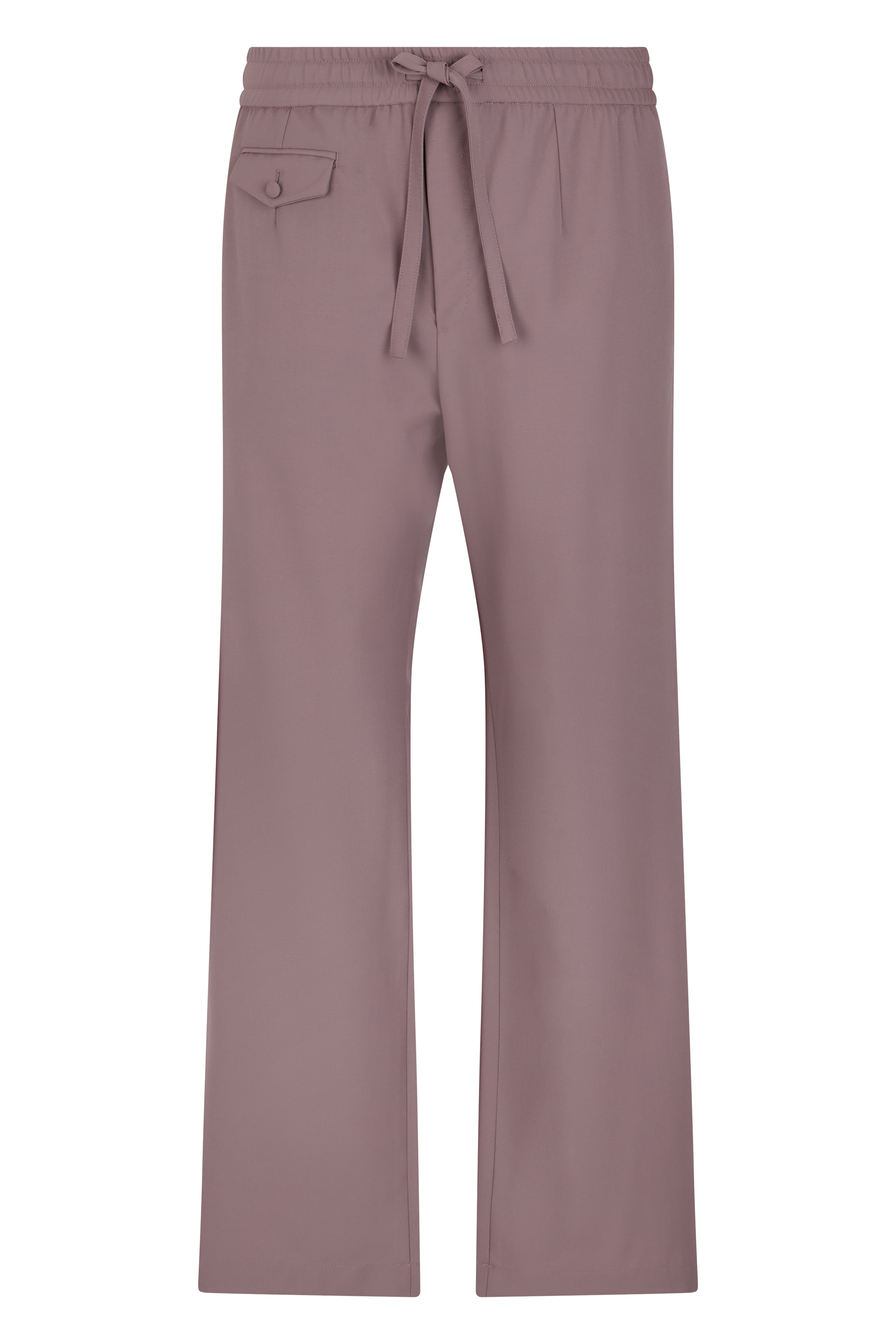 Jogging pants in wool poplin
