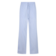 Pajama pants in embroidered poplin
