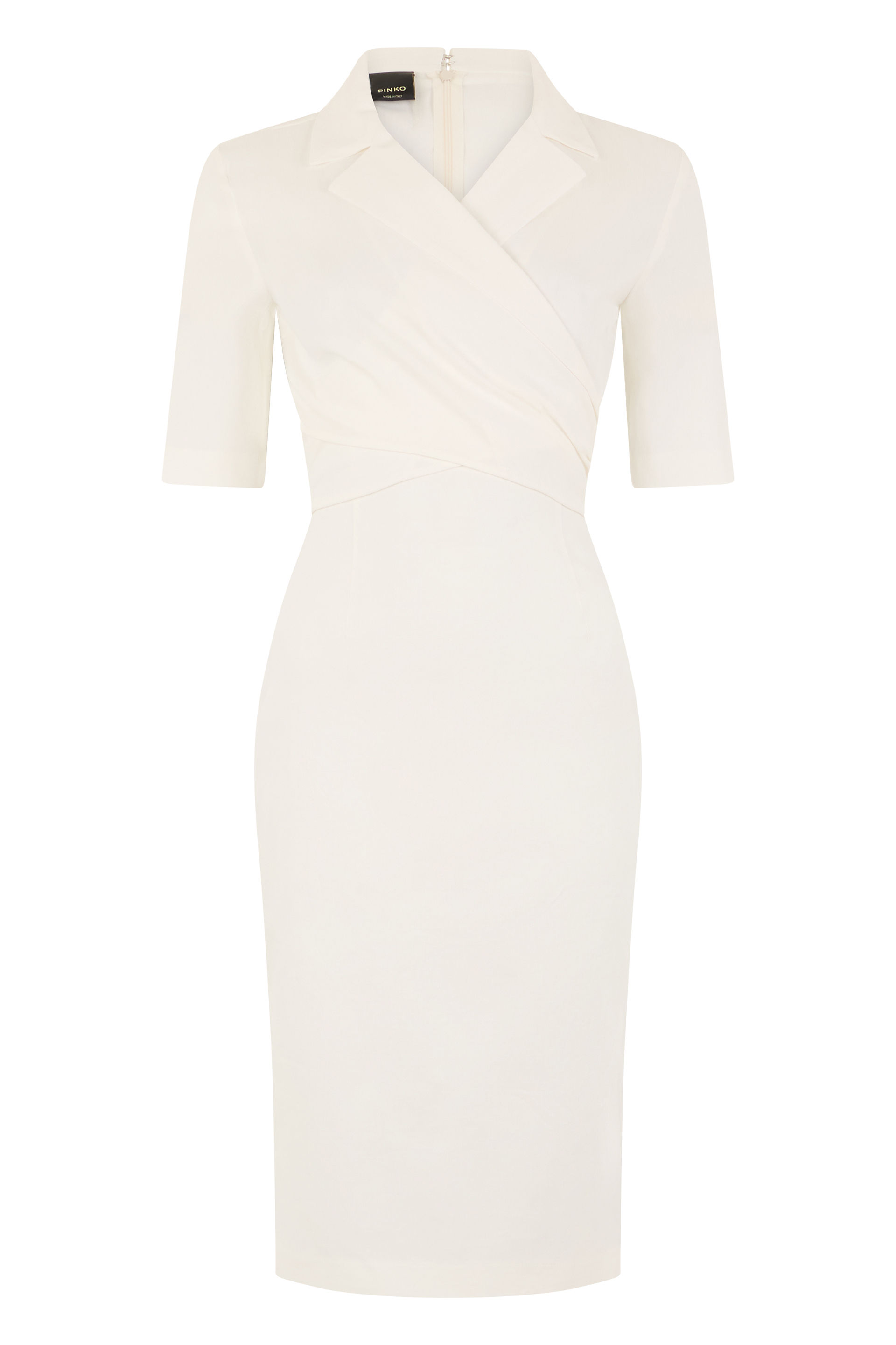 Fitted midi dress with bow