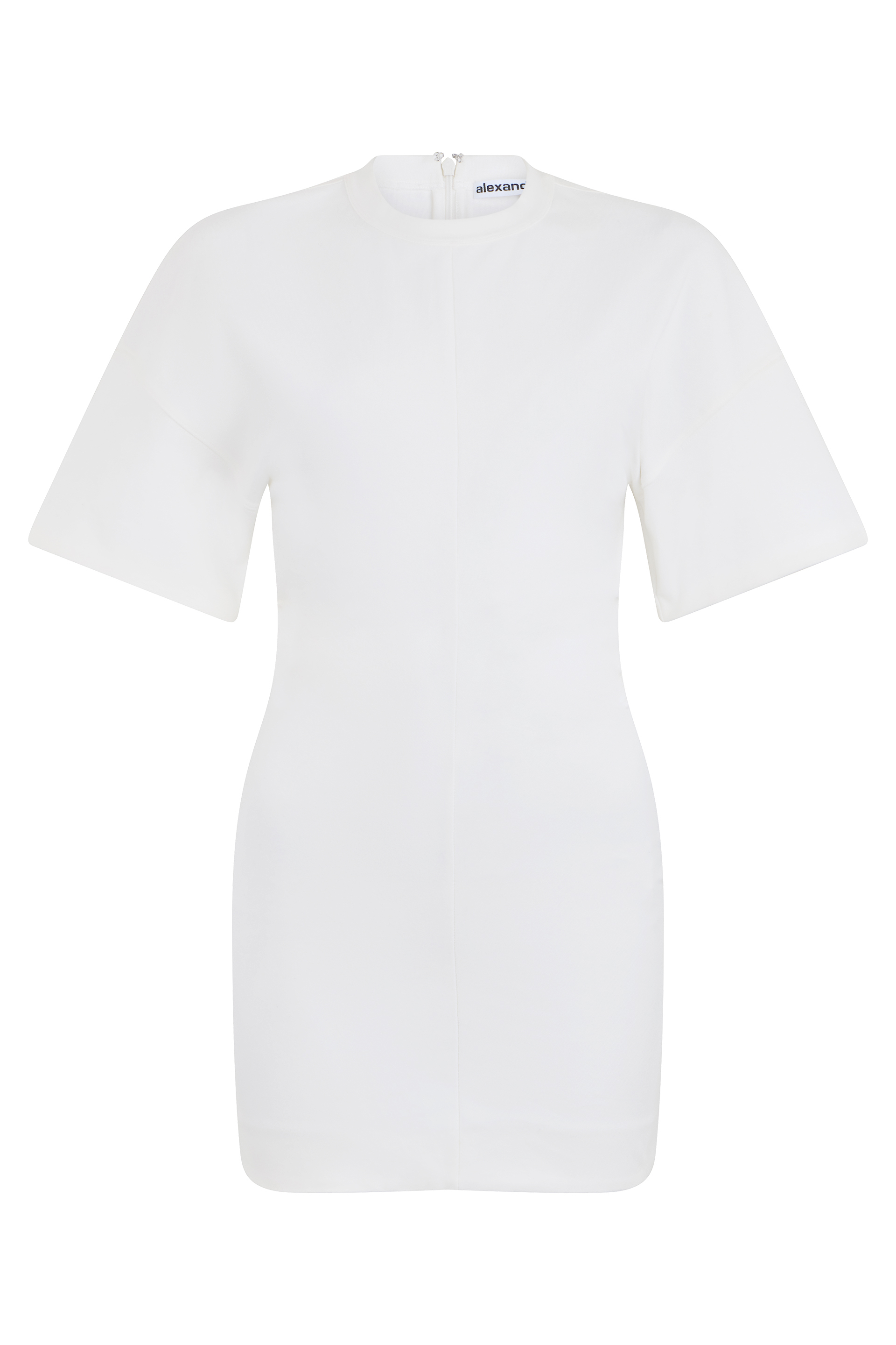 Short dress in cotton blend