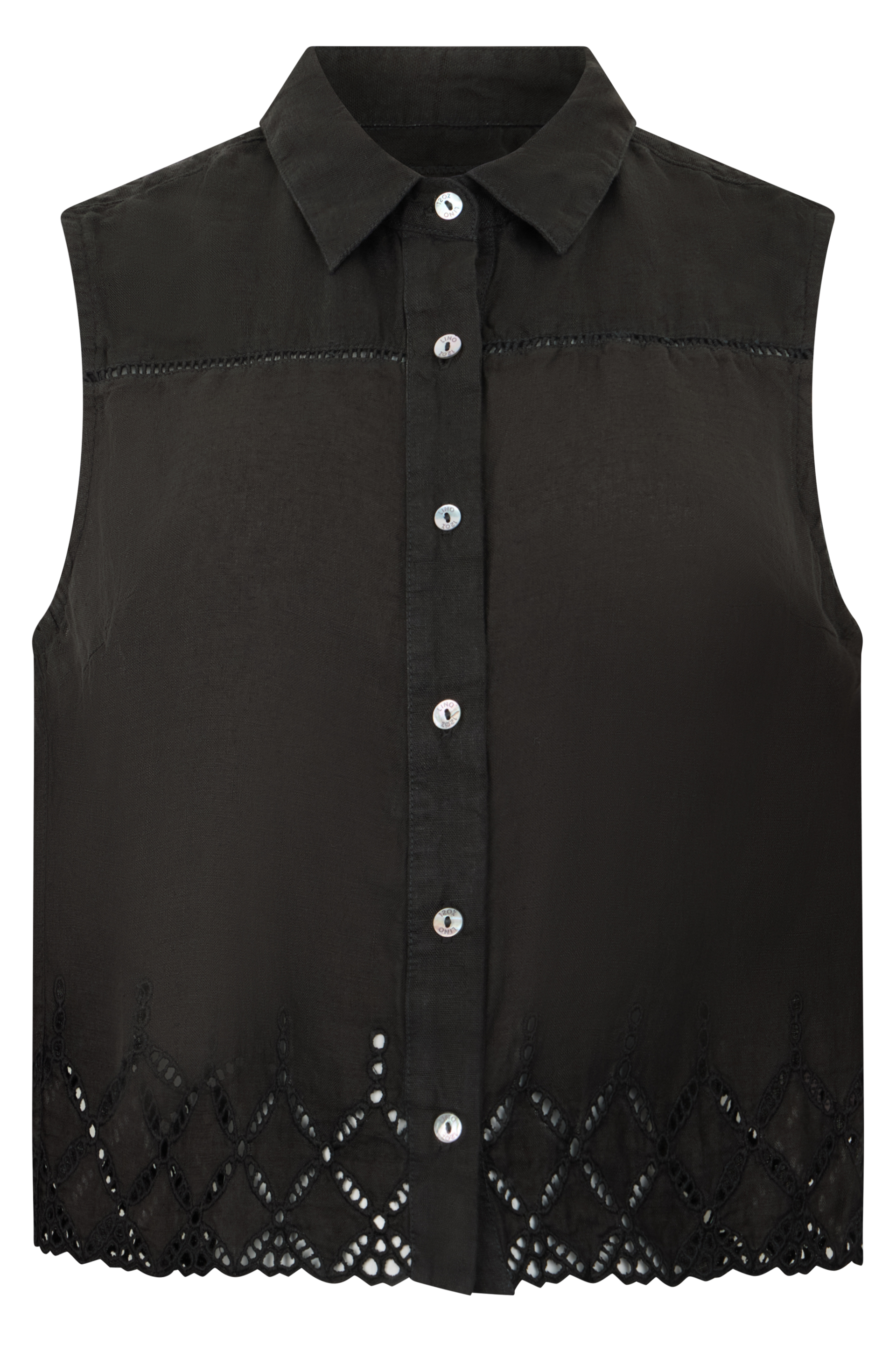 Linen shirt without sleeves