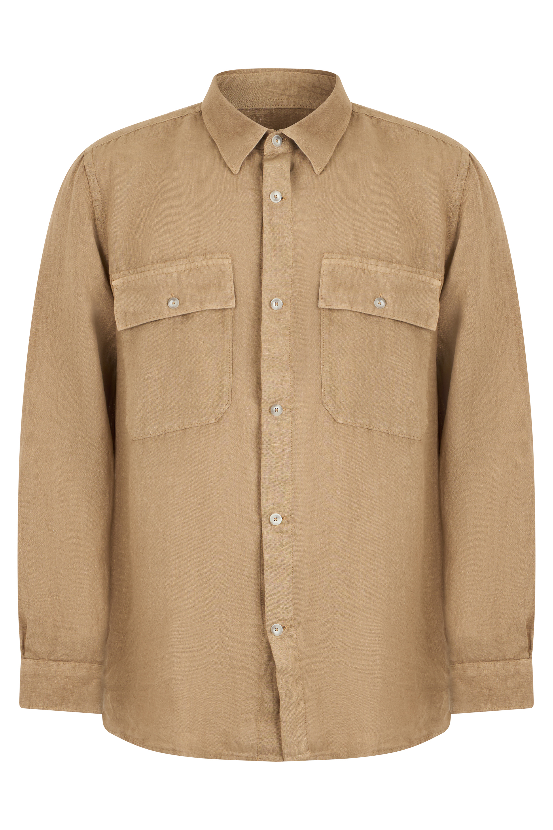 Long-sleeved linen shirt