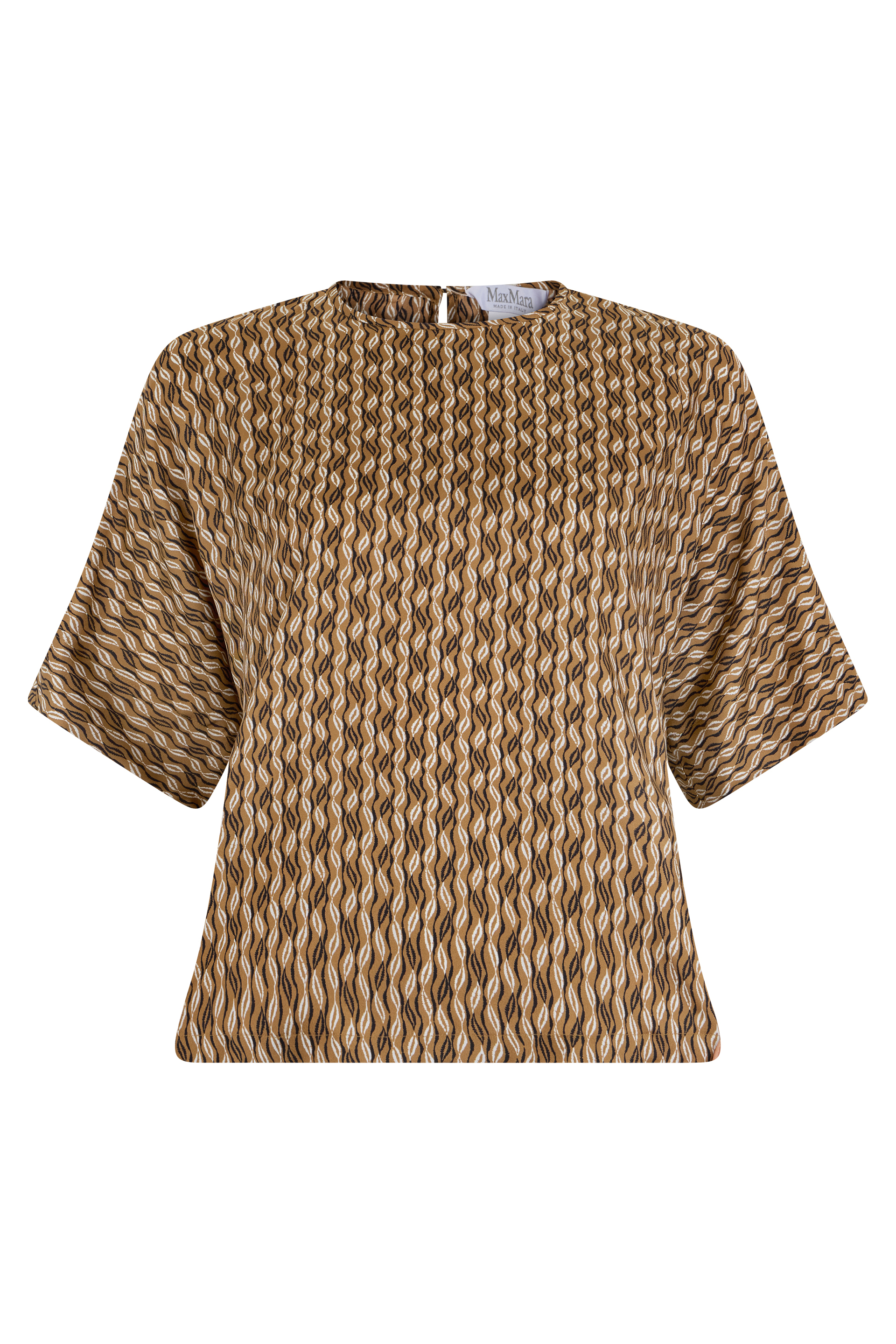 Printed silk top