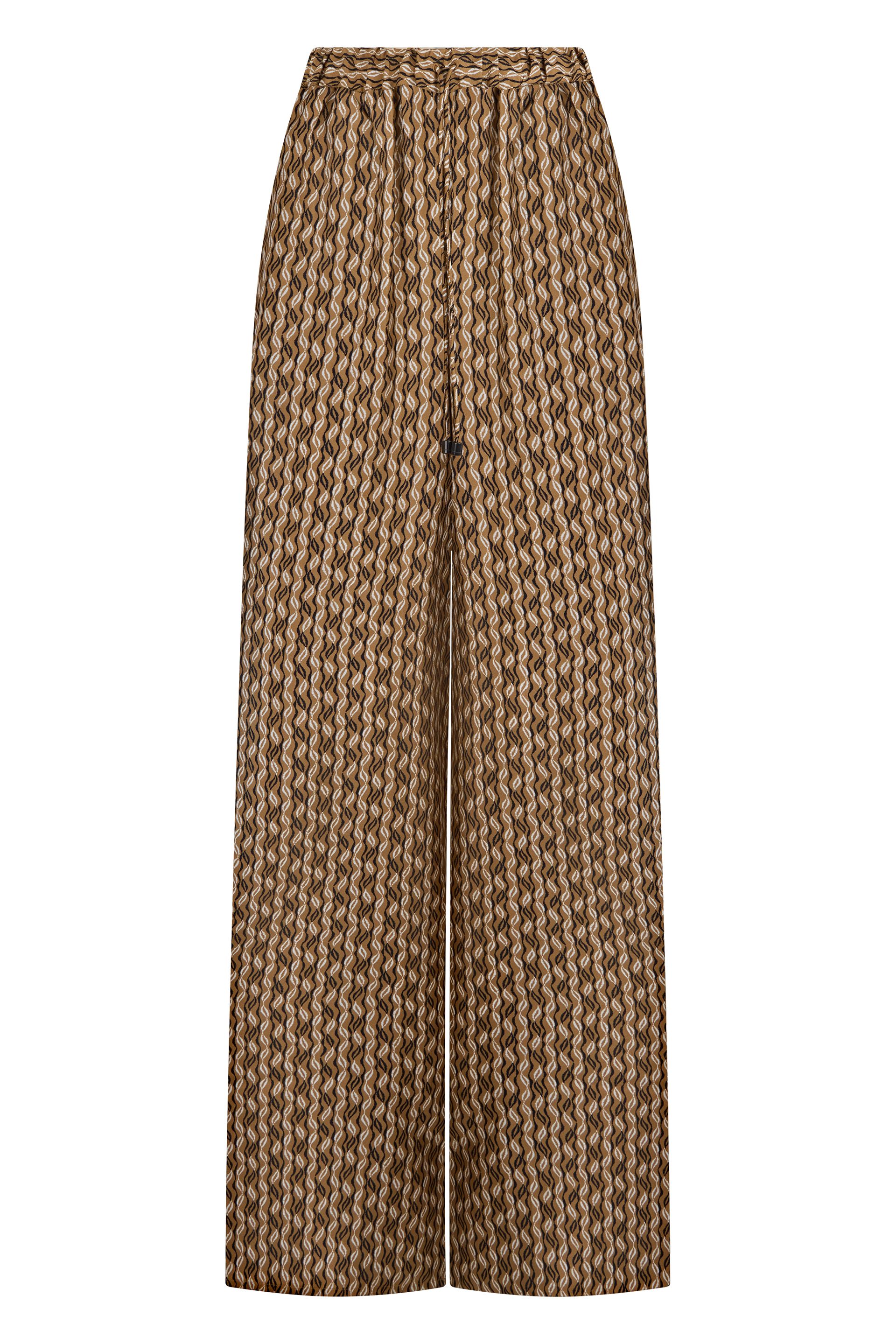 Printed wide-leg pants in silk
