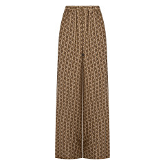 Printed wide-leg pants in silk