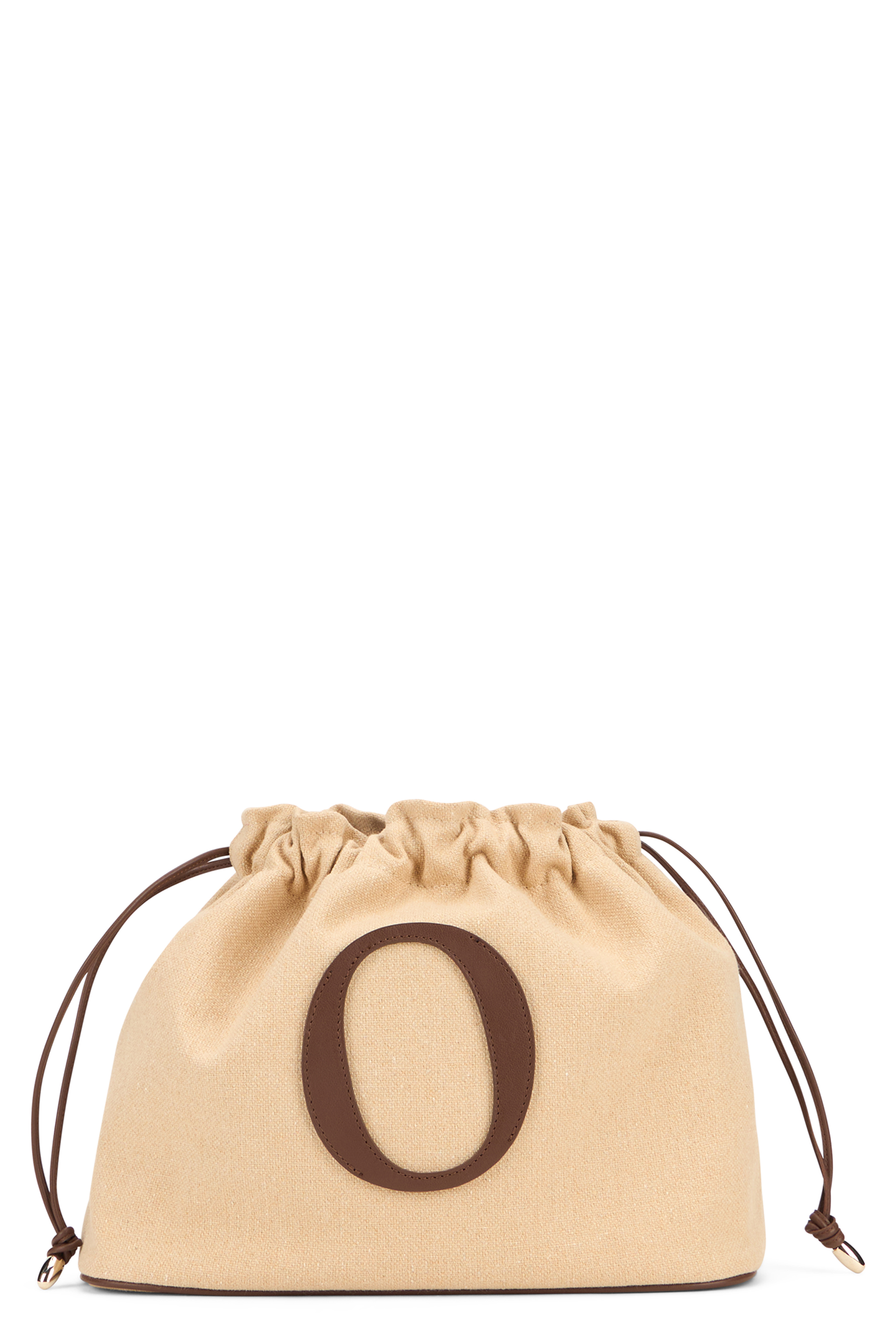 Handbag in fabric and leather