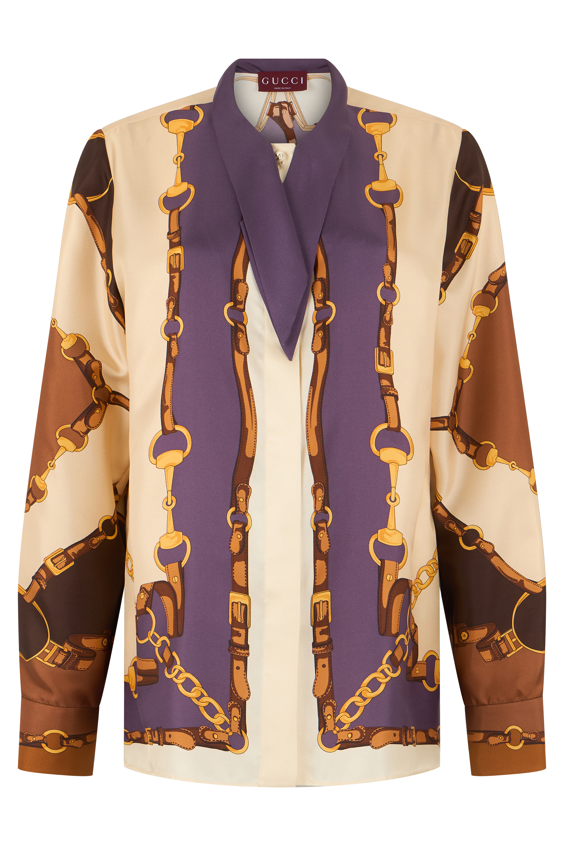 Silk shirt with print
