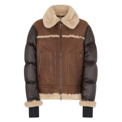 Down jacket in nappa and shearling