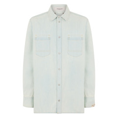Denim shirt made of cotton