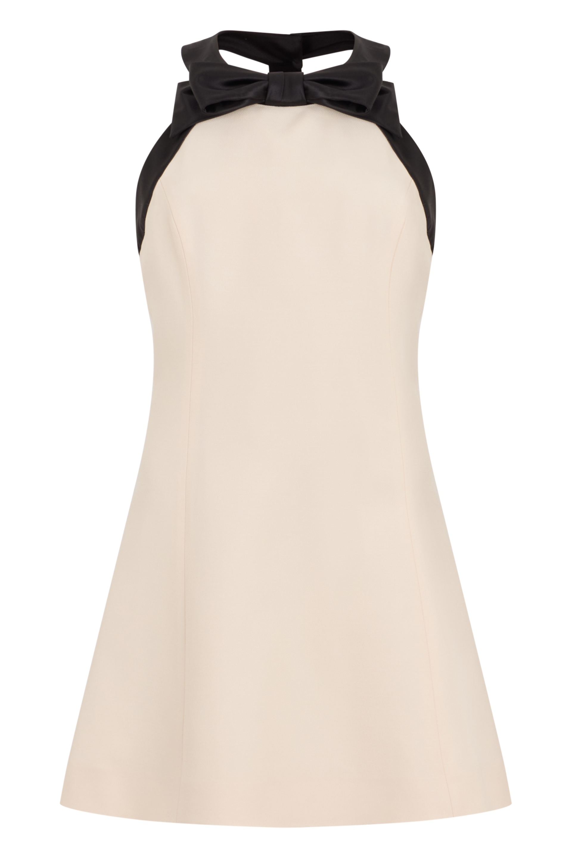 Flared dress with bow