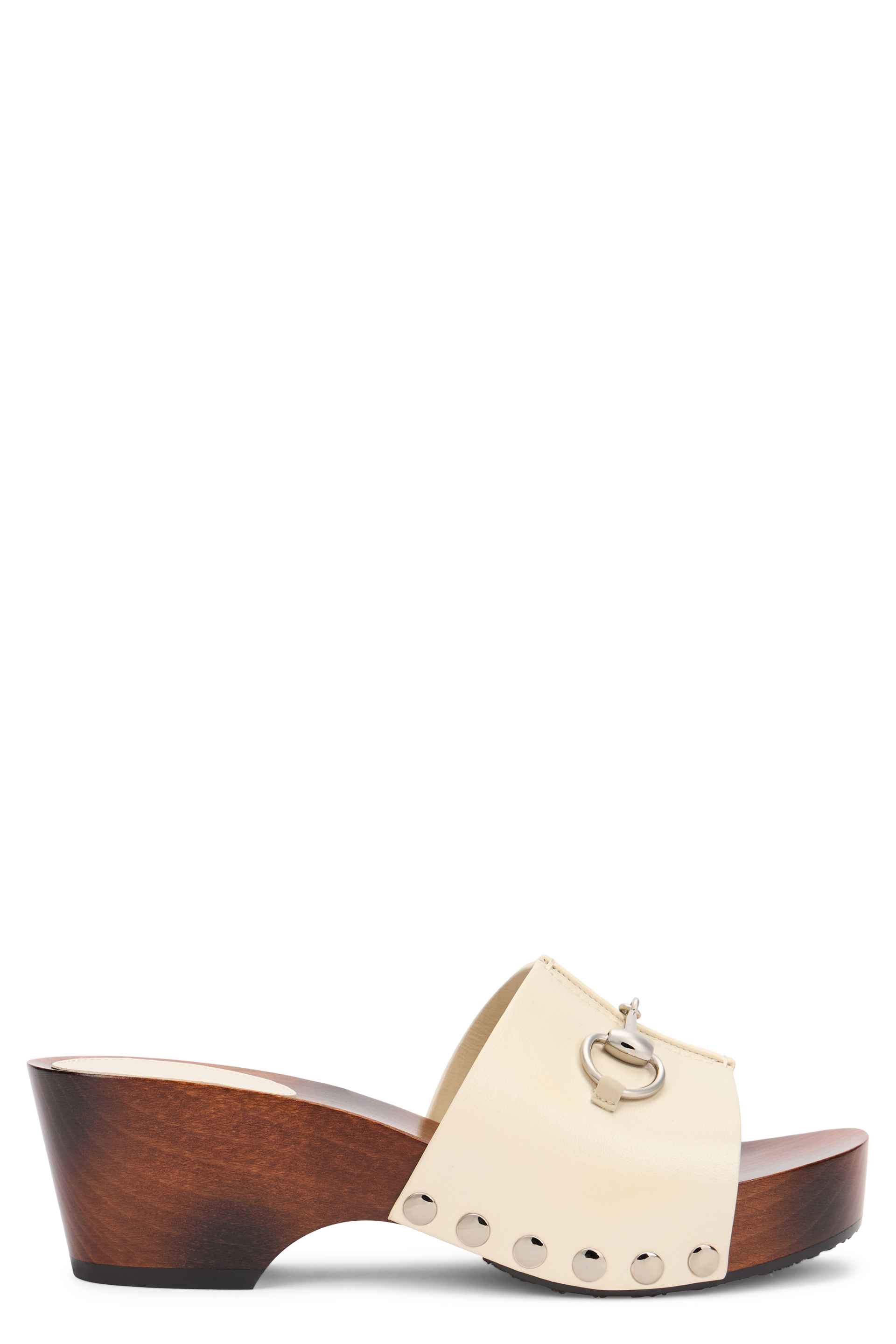 Wedges in leather with clamp