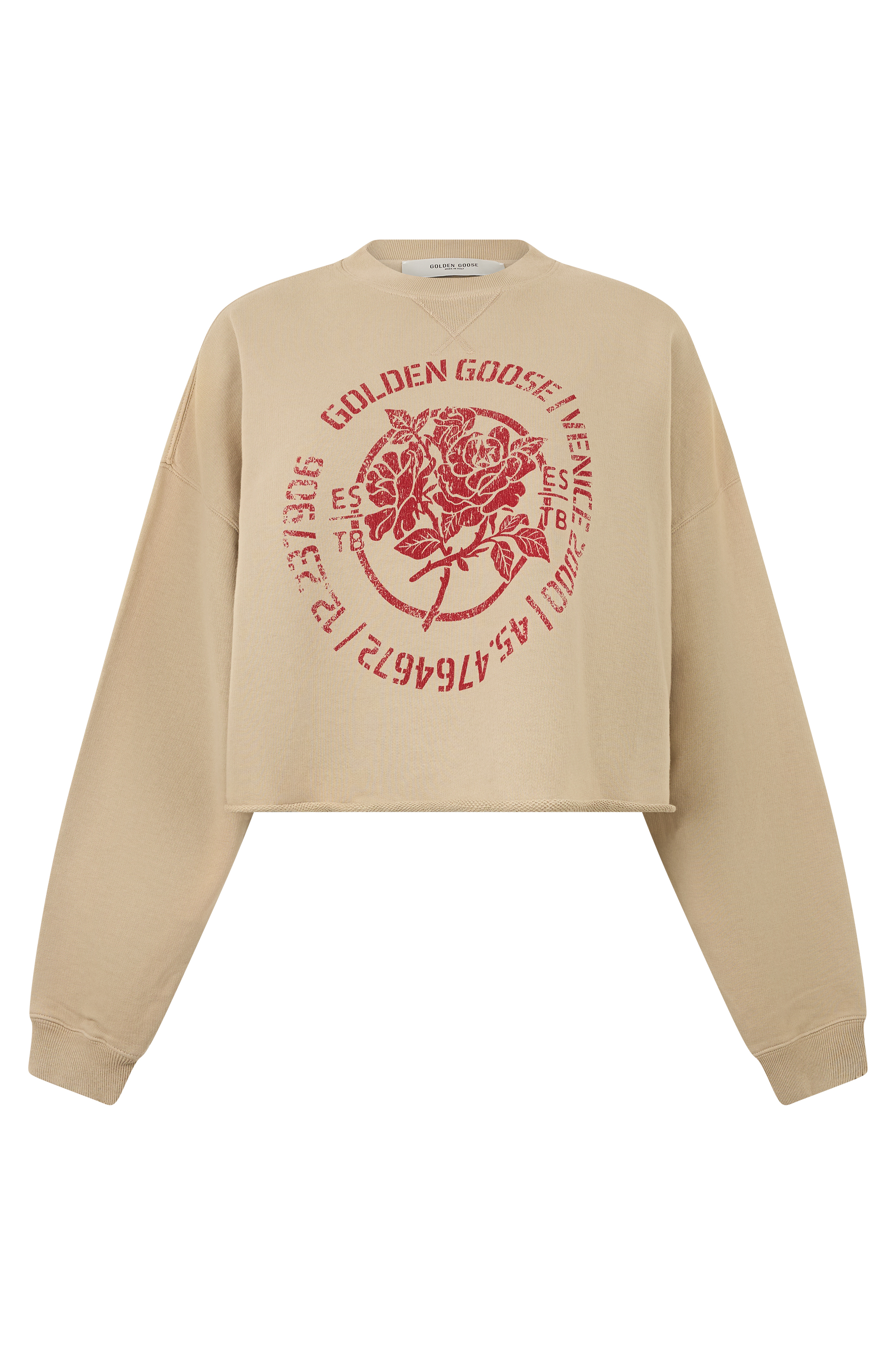 Cropped sweatshirt in cotton