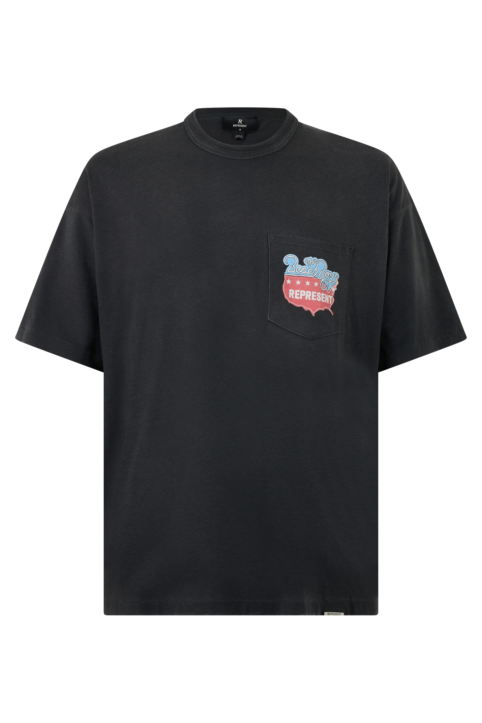 Black comfortable T-shirt with stylish logo