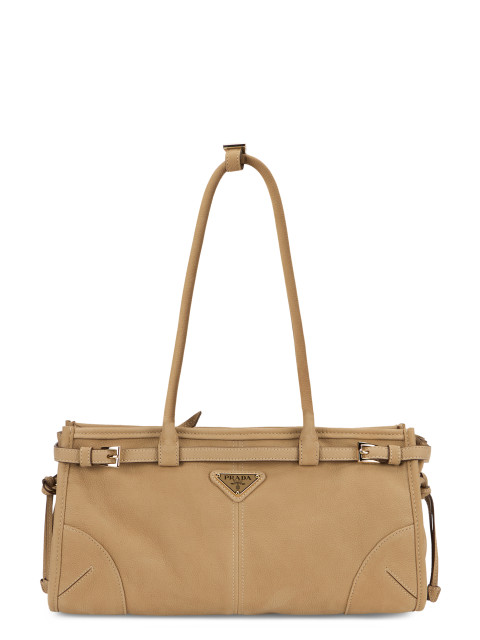 Elegant beige bag with comfortable shoulder strap