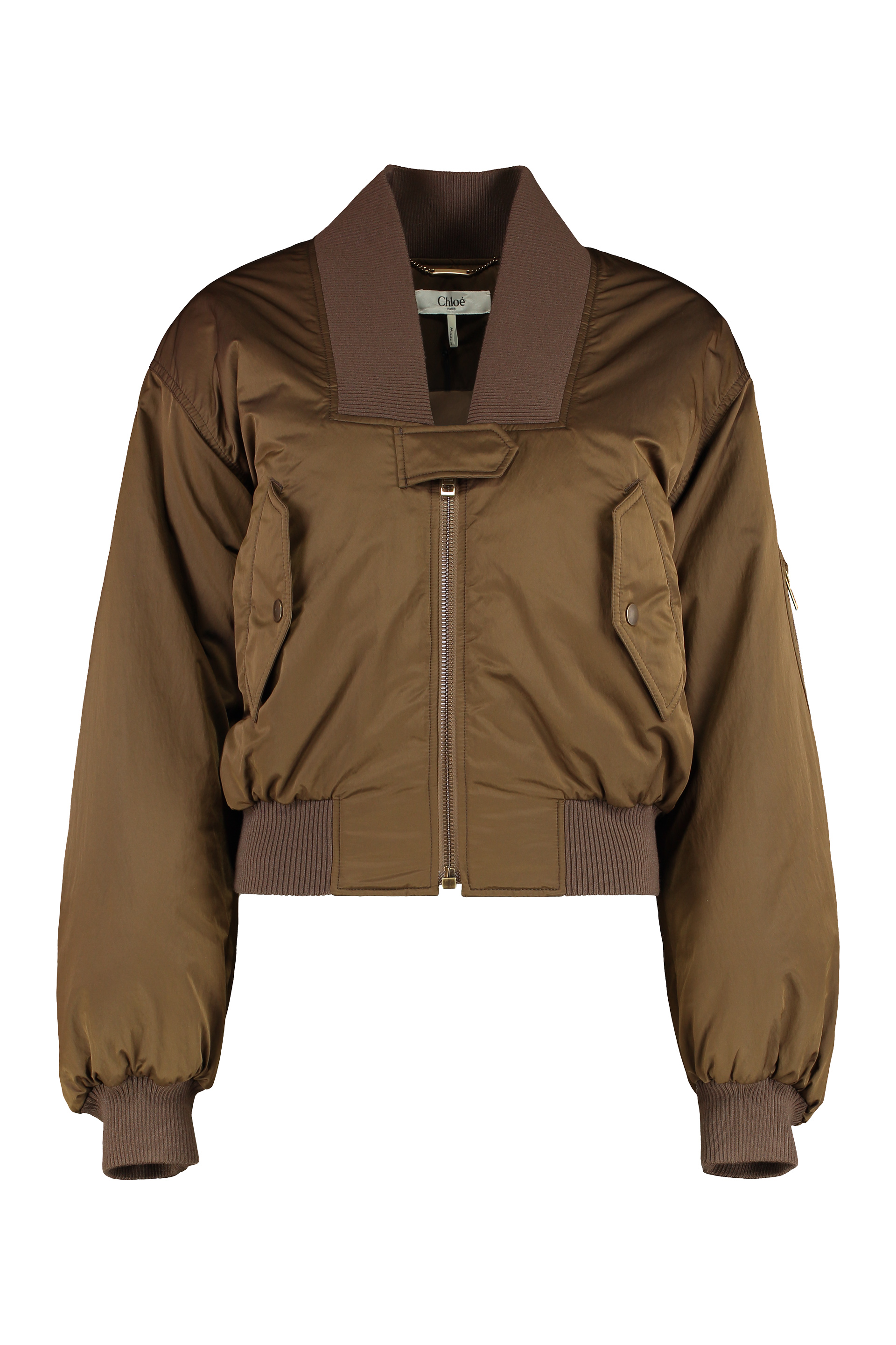 Nylon bomber jacket