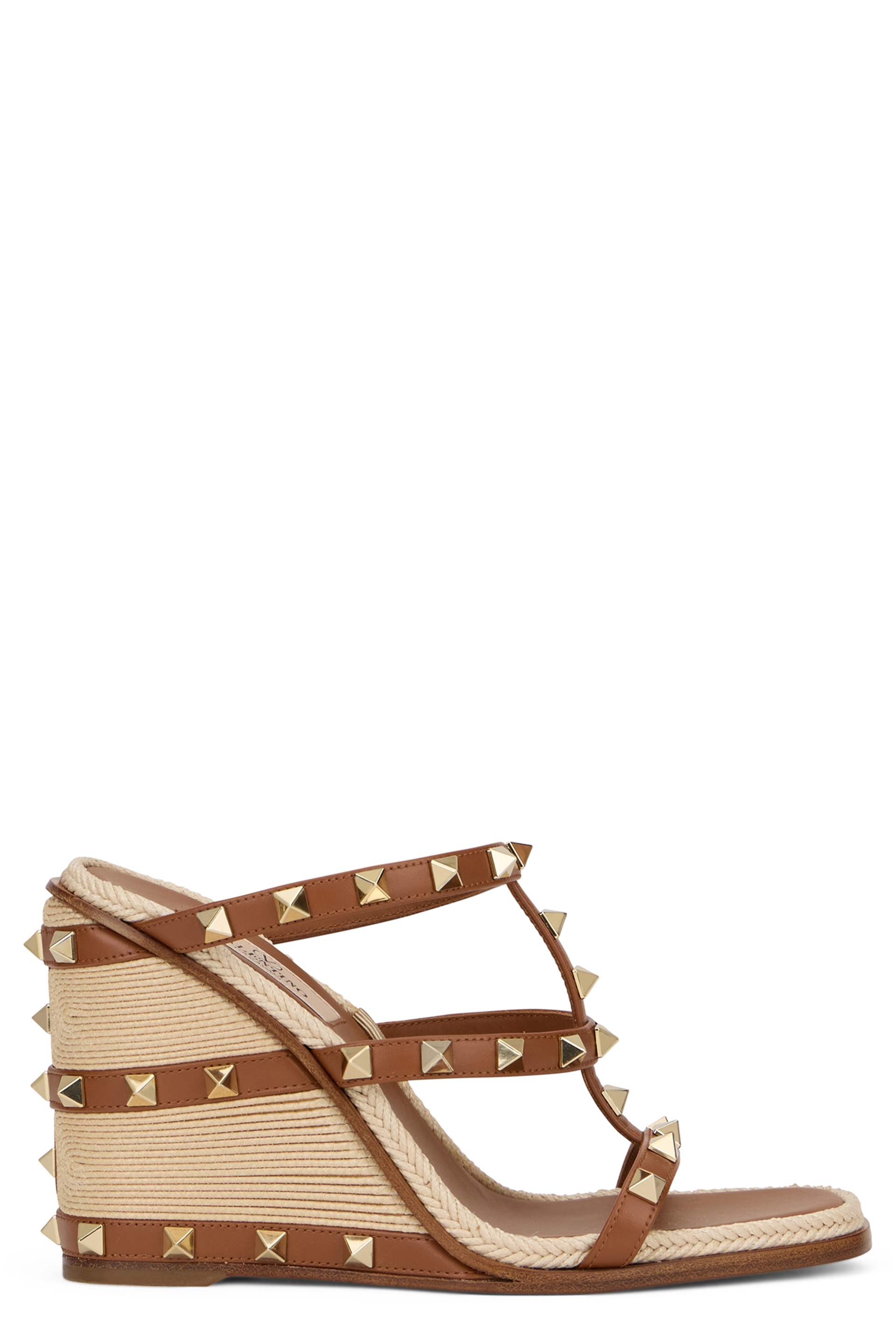 Wedge Sandal Rockstud In Calfskin With Cornely Embroidery