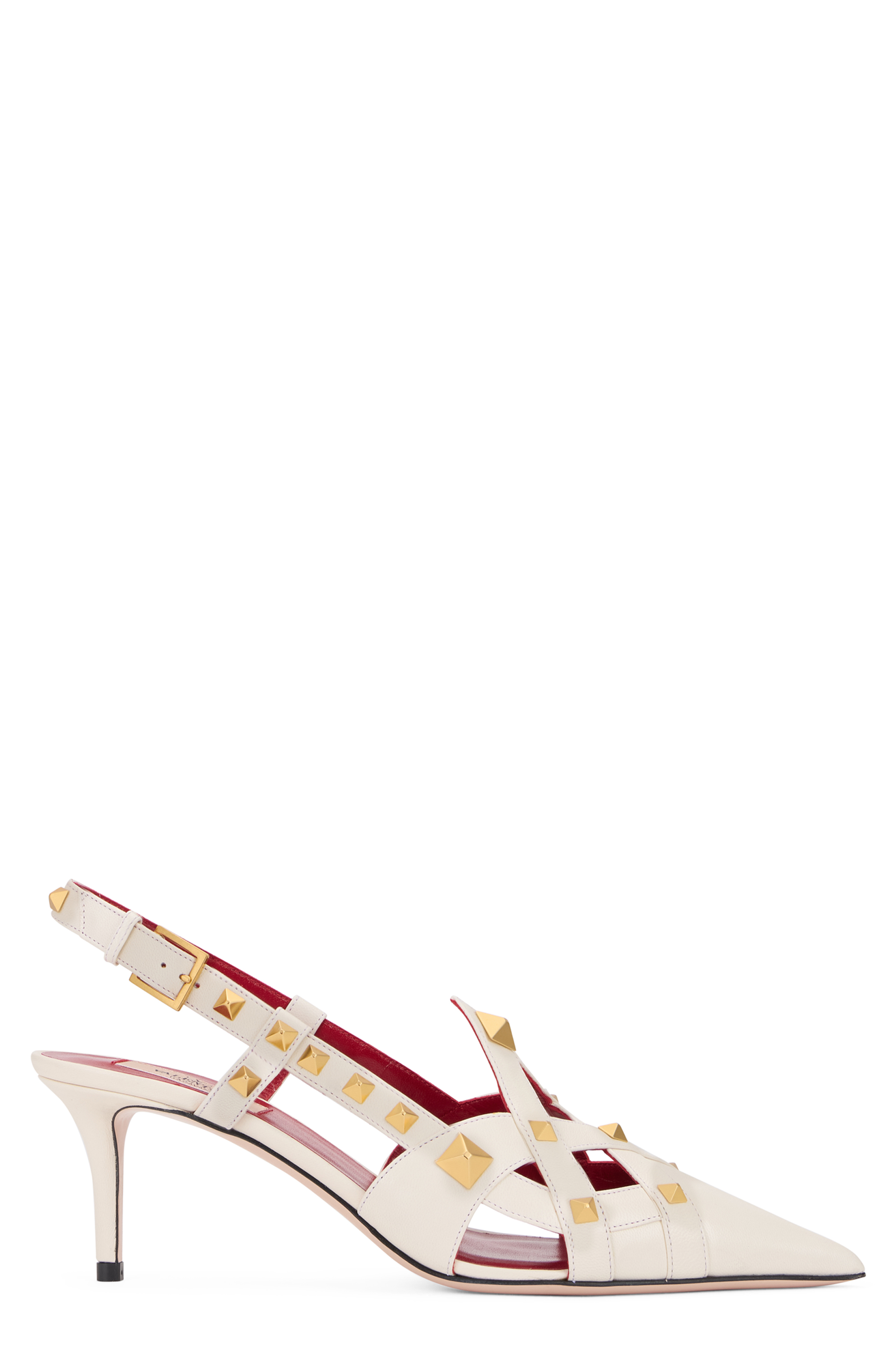 Rockstud décolleté in leather