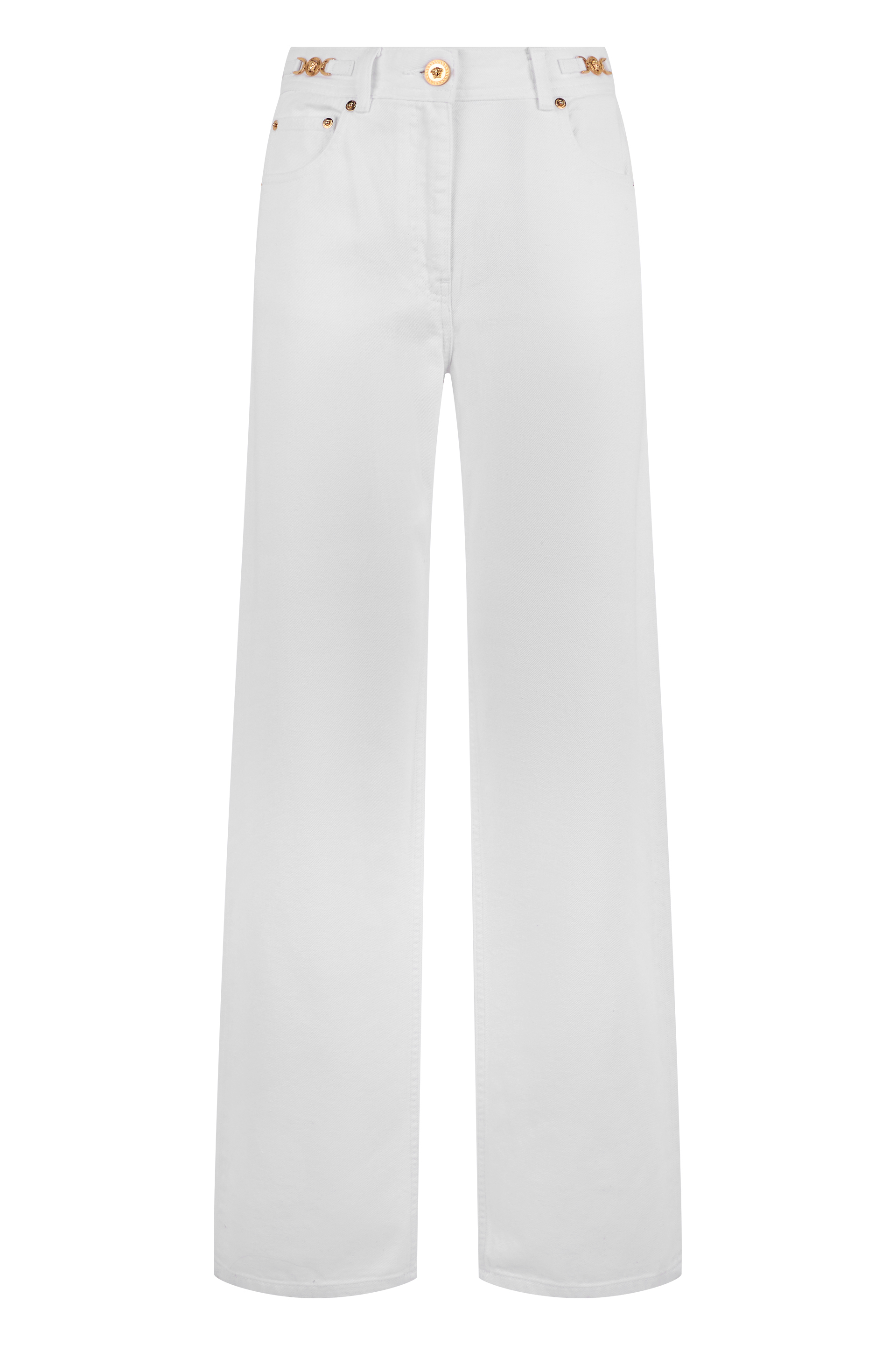 Straight and wide jeans in cotton