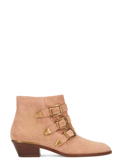 Susan ankle boots in suede with studs