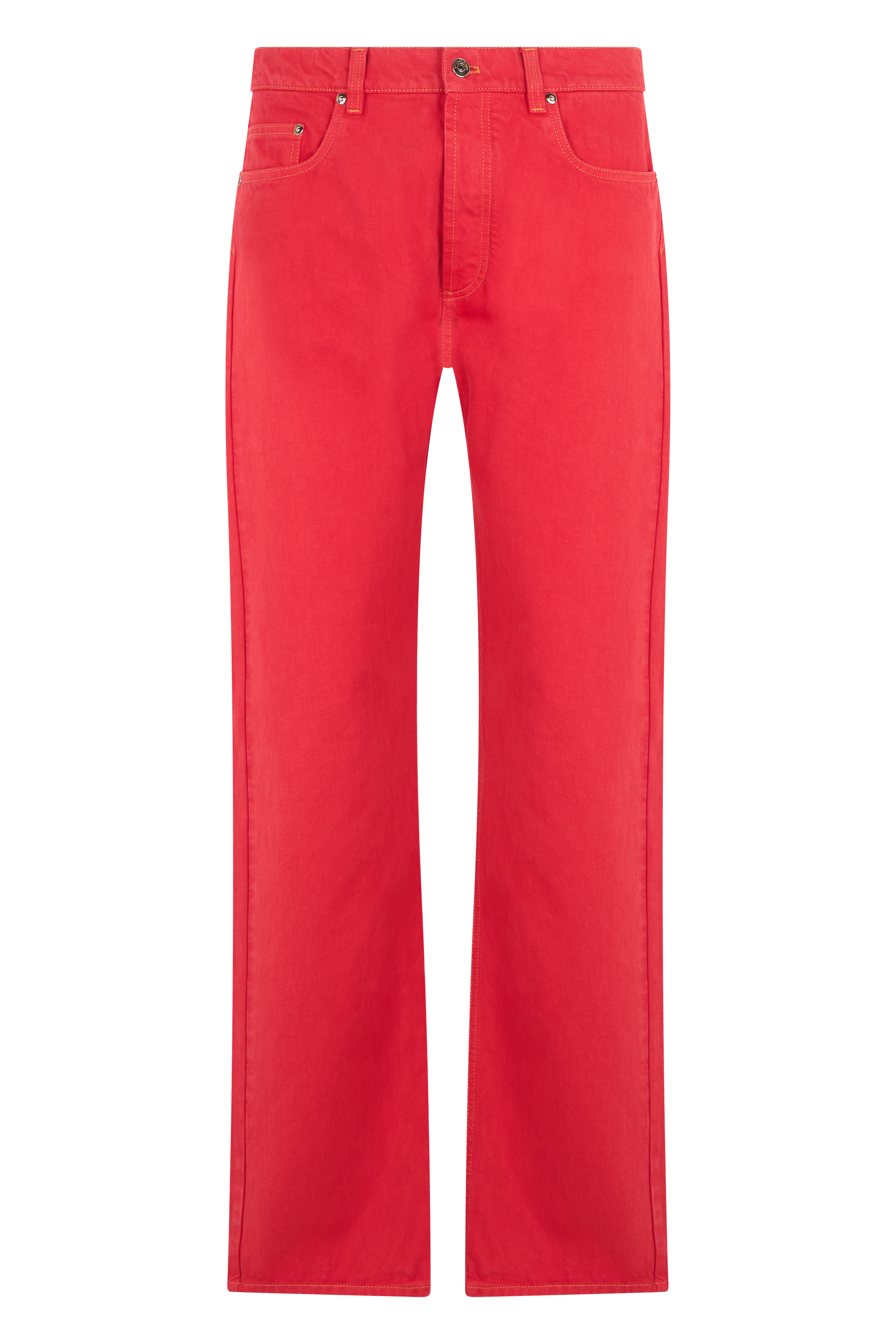 Straight leg jeans in denim cotton
