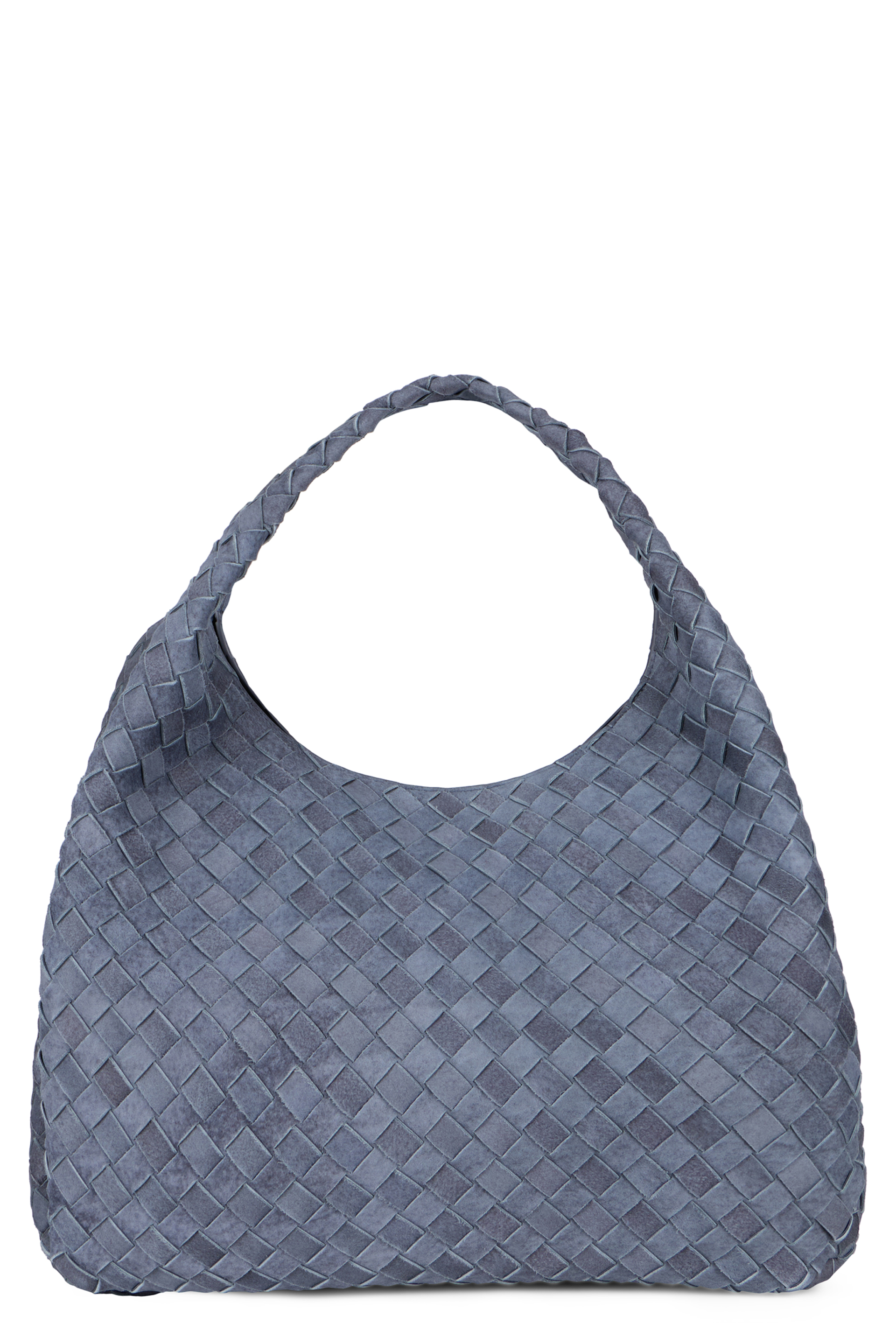 Large tote bag Campana in woven suede