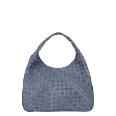 Large tote bag Campana in woven suede