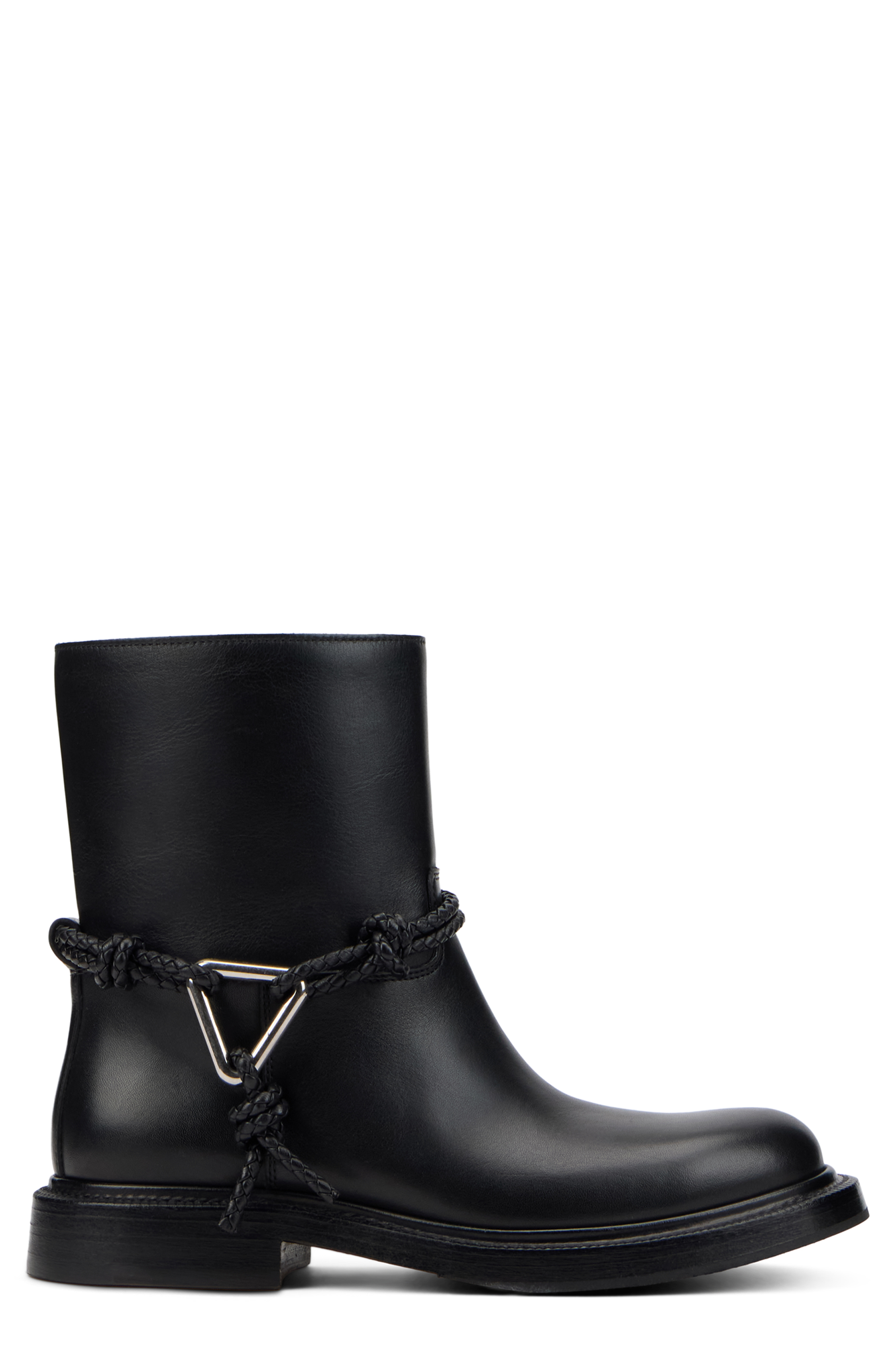Smooth leather ankle boots