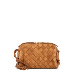 Concert shoulder bag in suede
