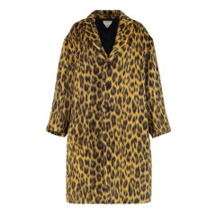 Leopard print oversized coat