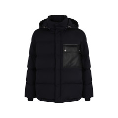 Hooded short down jacket