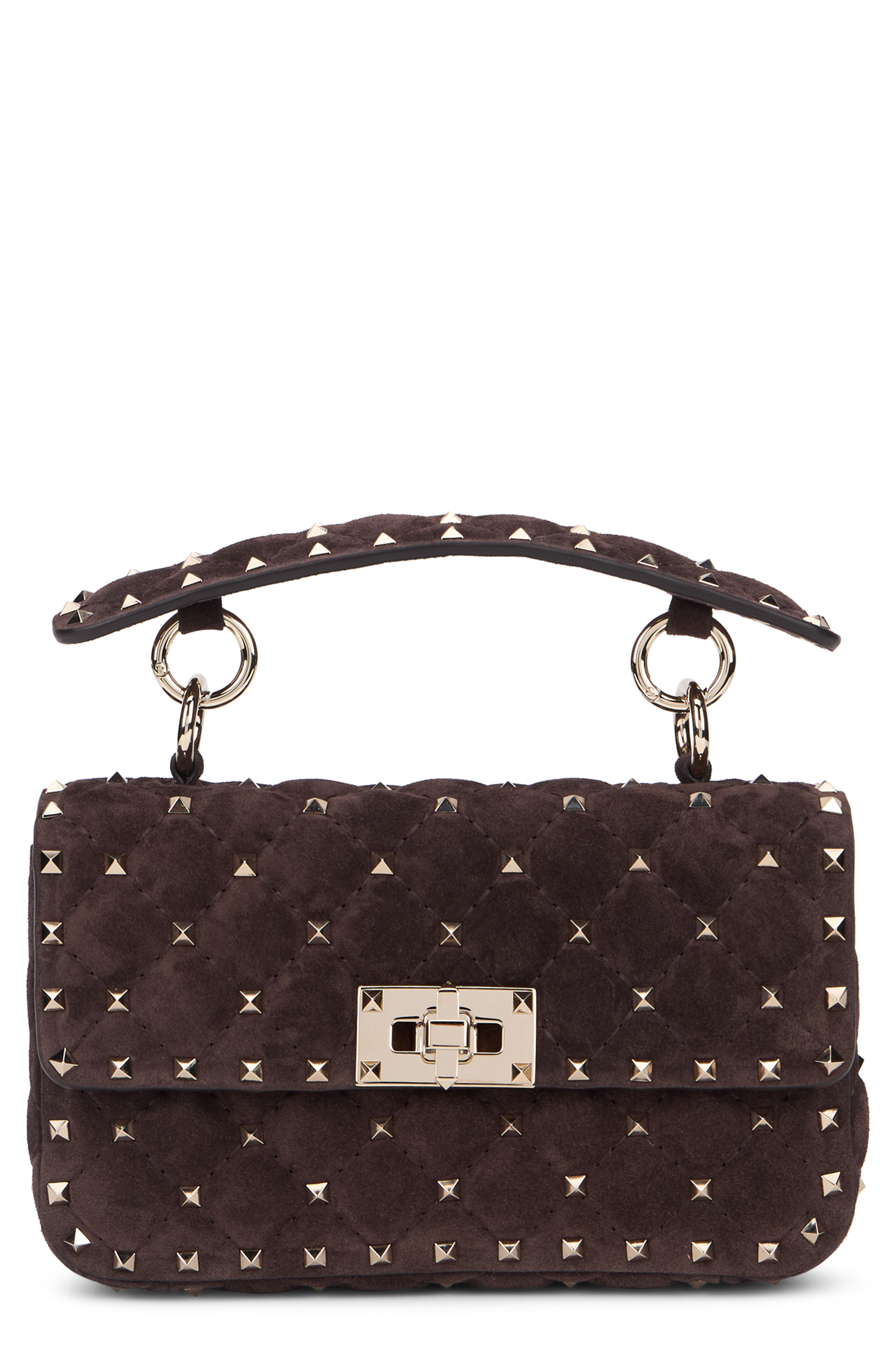 Rockstud Spike small handbag in suede
