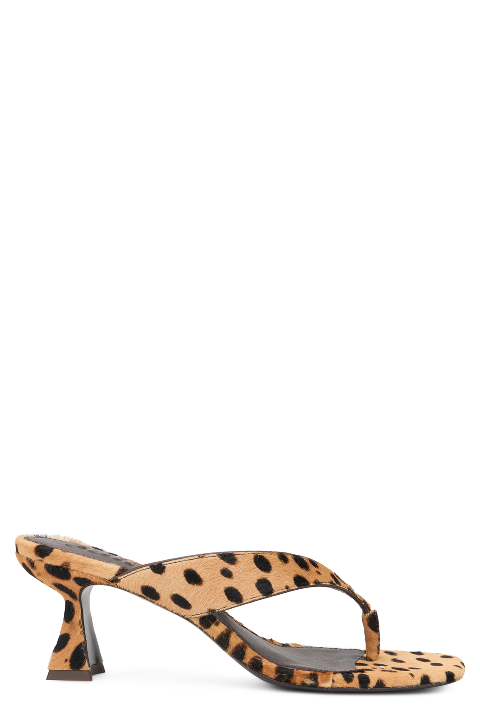 Animal print sandals with heel