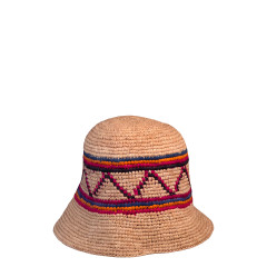 Bucket hat with geometric pattern