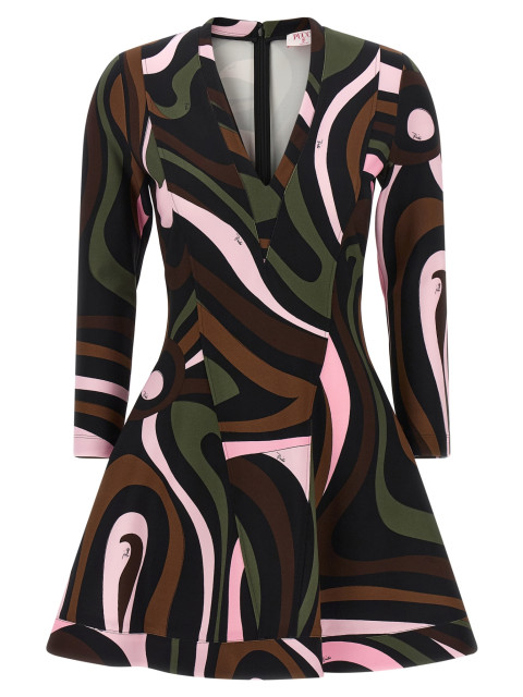 [Emilio Pucci] Long sleeve dress FW26 6UJG866U766004
