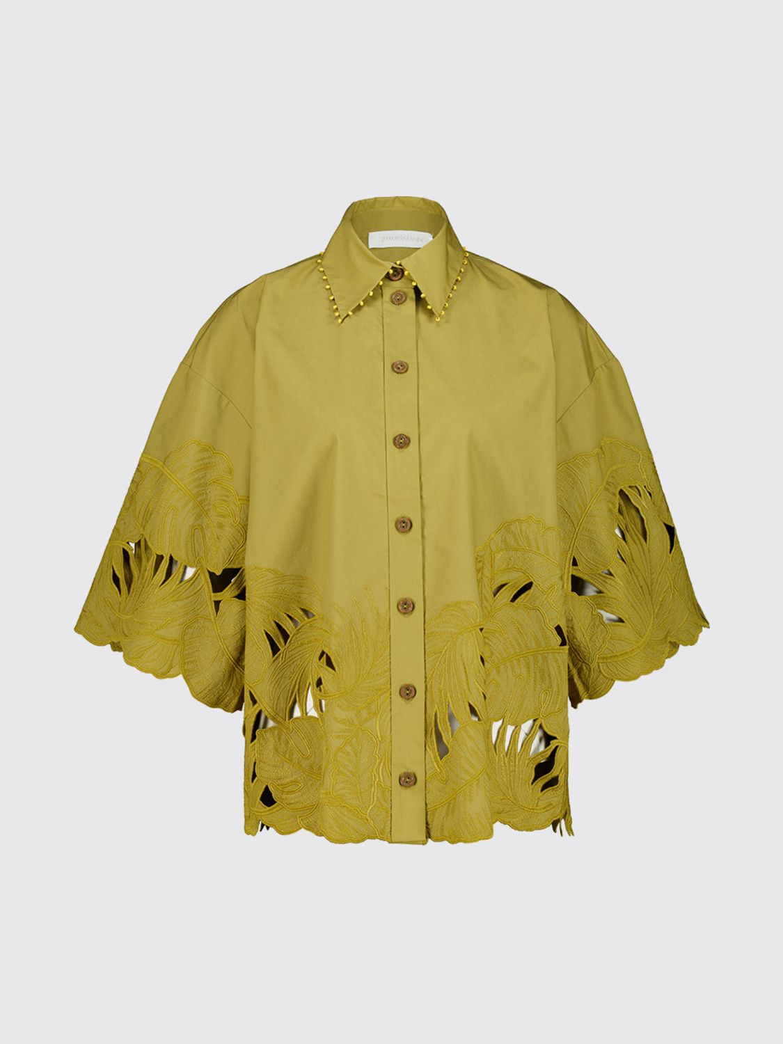 [Zimmermann] Shirts Short Sleeve FW26 7543TSS263 MOSS