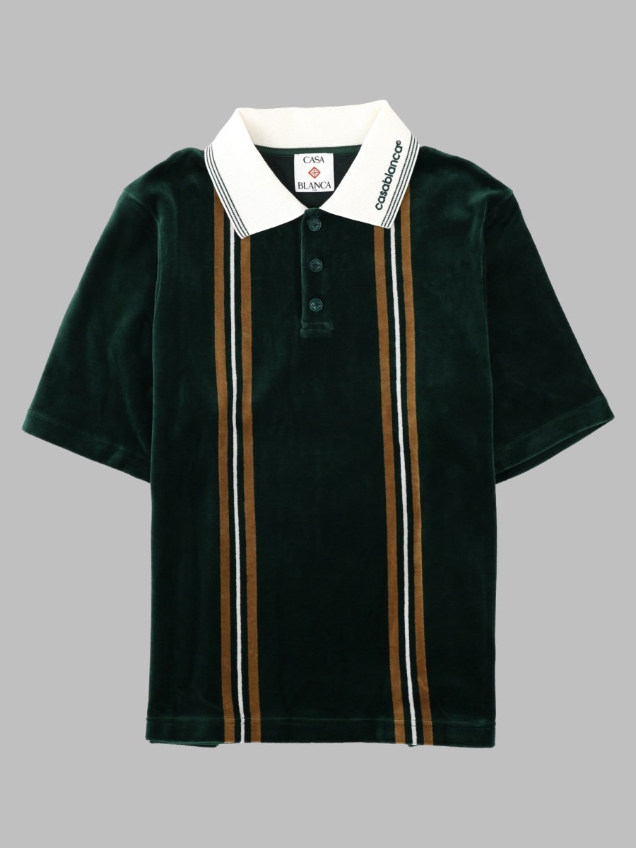[Casablanca] T-shirts Short Sleeve FW26 M-AW26-JTP-555_01GREEN/BROWN/OFF-WHITE
